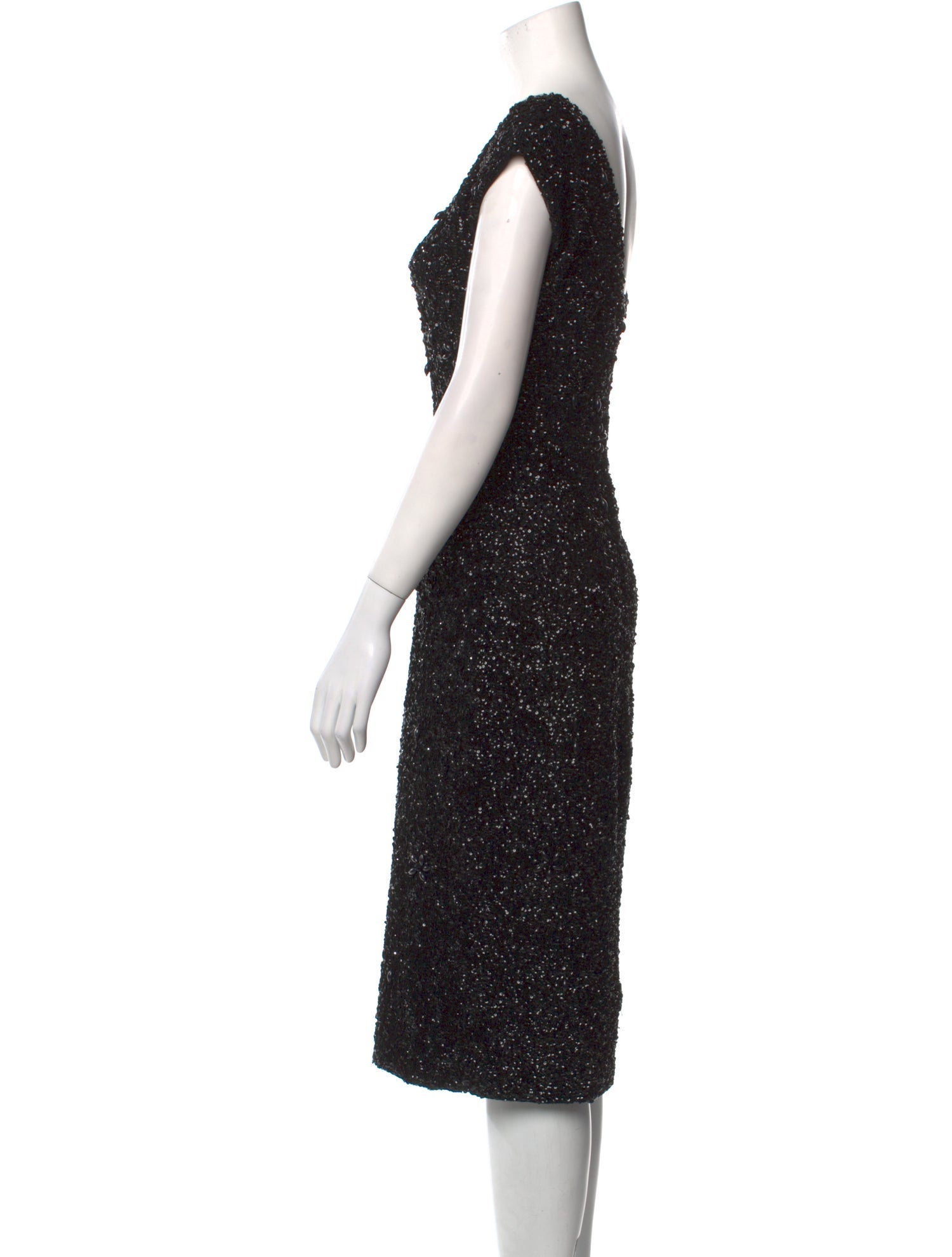 Vintage - Unbranded Scoop Neck Midi Length Dress